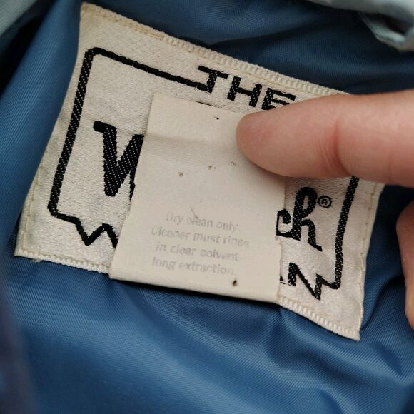 Vtg Woolrich Women's SMALL Long Puffer Coat Quilted Blue 80s 90s Retro Pastel - Picture 7 of 16